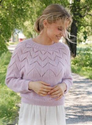 Wishing Well by DROPS Design - Bluse Strikkeopskrift str. S - XXXL