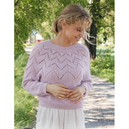 Wishing Well by DROPS Design - Bluse Strikkeopskrift str. S - XXXL Wishing Well by DROPS Design - Bluse Strikkeopskrift str. S - XXXL
