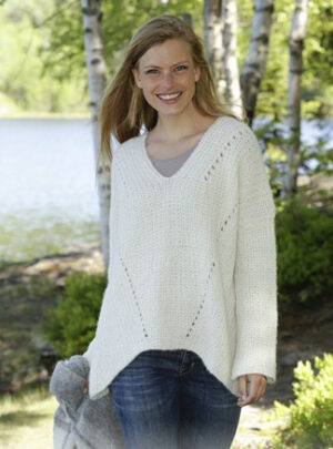 Zick Zack by DROPS Design - Bluse Strikkeopskrift str. S - XXXL