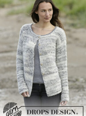 0-1255 Irish Cloud Cardigan by DROPS Design, fra Viking
