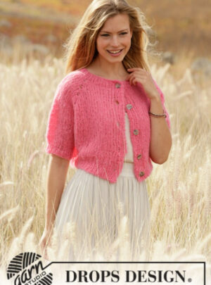 212-24 Sweet Melody Cardigan by DROPS Design, fra Viking