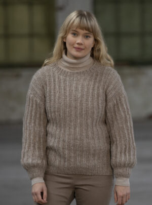 "Bollette" Genser - Viking Design 2206-1 Kit - XS-XXXL - Viking Alpaca Bris, fra Viking