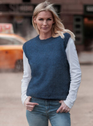 "Clara" Vest med rund hals - Viking Design 2025-1C Kit - XS-XXL - Viking Kid-Silk, fra Viking