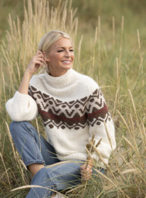 "Elsk" Genser - Viking Design 1923-1 Kit - XS-XXL - Viking Alpaca Bris, fra Viking