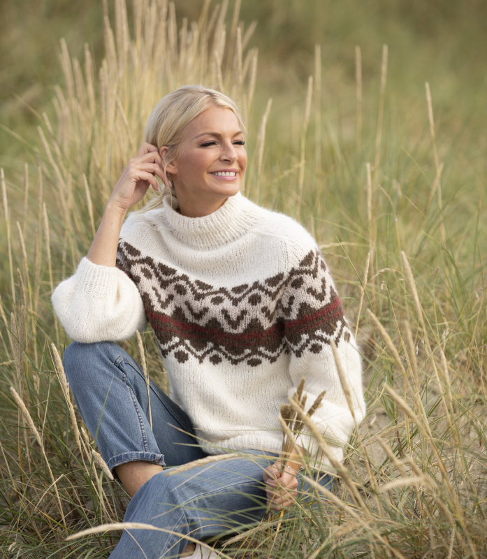 "Elsk" Genser - Viking Design 1923-1 Kit - XS-XXL - Viking Alpaca Bris, fra Viking "Elsk" Genser - Viking Design 1923-1 Kit - XS-XXL - Viking Alpaca Bris, fra Viking