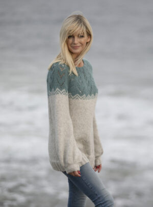 "Frisk" Genser - Viking Design 2035-7 Kit - XS-XXL - Viking Alpaca Bris, fra Viking