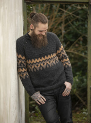 "Give" Genser - Viking Design 2107-3 Kit - XS-XXXL - Viking Alpaca Bris, fra Viking