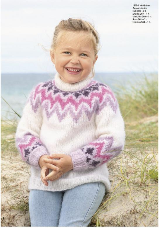 "Kathrine" Genser - Viking Design 1815-1 Kit - 2-12 År - Viking Alpaca Bris, fra Viking "Kathrine" Genser - Viking Design 1815-1 Kit - 2-12 År - Viking Alpaca Bris, fra Viking