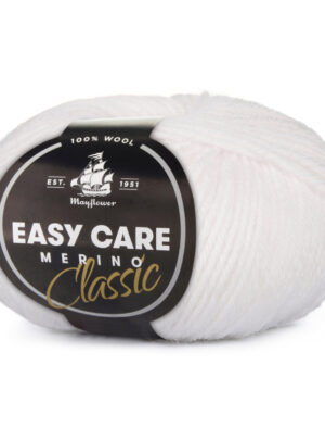 Mayflower Easy Care Classic - 201 Hvid, Merinogarn, fra Mayflower