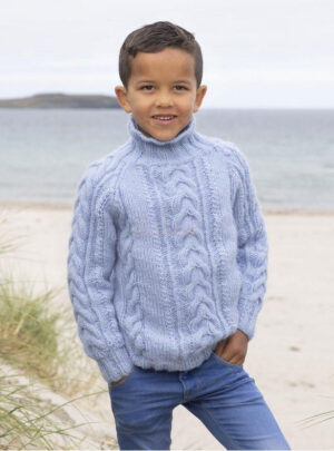 "Rim" Genser - Viking Design 1814-3 Kit - 2-12 År - Viking Alpaca Bris, fra Viking
