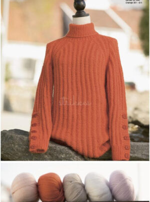 "Sørland" Genser - Viking Design 1811-4 Kit - XS-XL - Viking Alpaca Bris, fra Viking