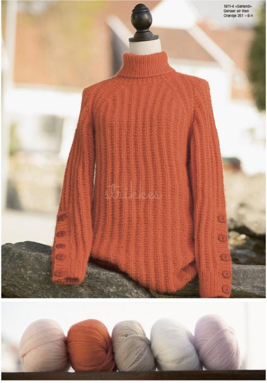 "Sørland" Genser - Viking Design 1811-4 Kit - XS-XL - Viking Alpaca Bris, fra Viking "Sørland" Genser - Viking Design 1811-4 Kit - XS-XL - Viking Alpaca Bris, fra Viking