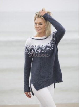 "Strand" Genser - Viking Design 1807-8 Kit - XS-XXL - Viking Alpaca Bris, fra Viking