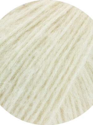 Lana Grossa Natural Alpaca Pelo Garn 1 Råhvid