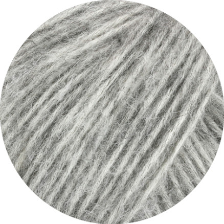 Lana Grossa Natural Alpaca Pelo Garn 3 Meleret Lysegrå Lana Grossa Natural Alpaca Pelo Garn 3 Meleret Lysegrå