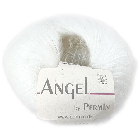 Angel Permin - Mohair og silkegarn - 884101 Hvid Angel Permin - Mohair og silkegarn - 884101 Hvid