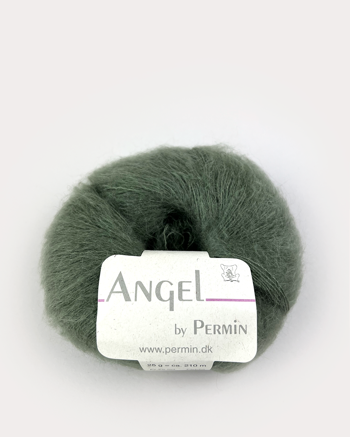 Angel Permin - Mohair og silkegarn - 884192 Army Angel Permin - Mohair og silkegarn - 884192 Army