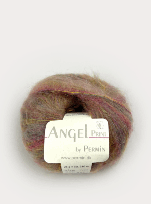 Angel Permin - Mohair og silkegarn - 884762 print Gylden/grøn/pink