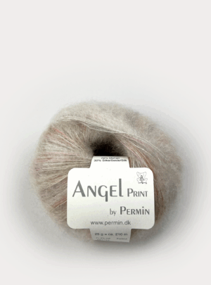 Angel Permin - Mohair og silkegarn - 884769 print Beige