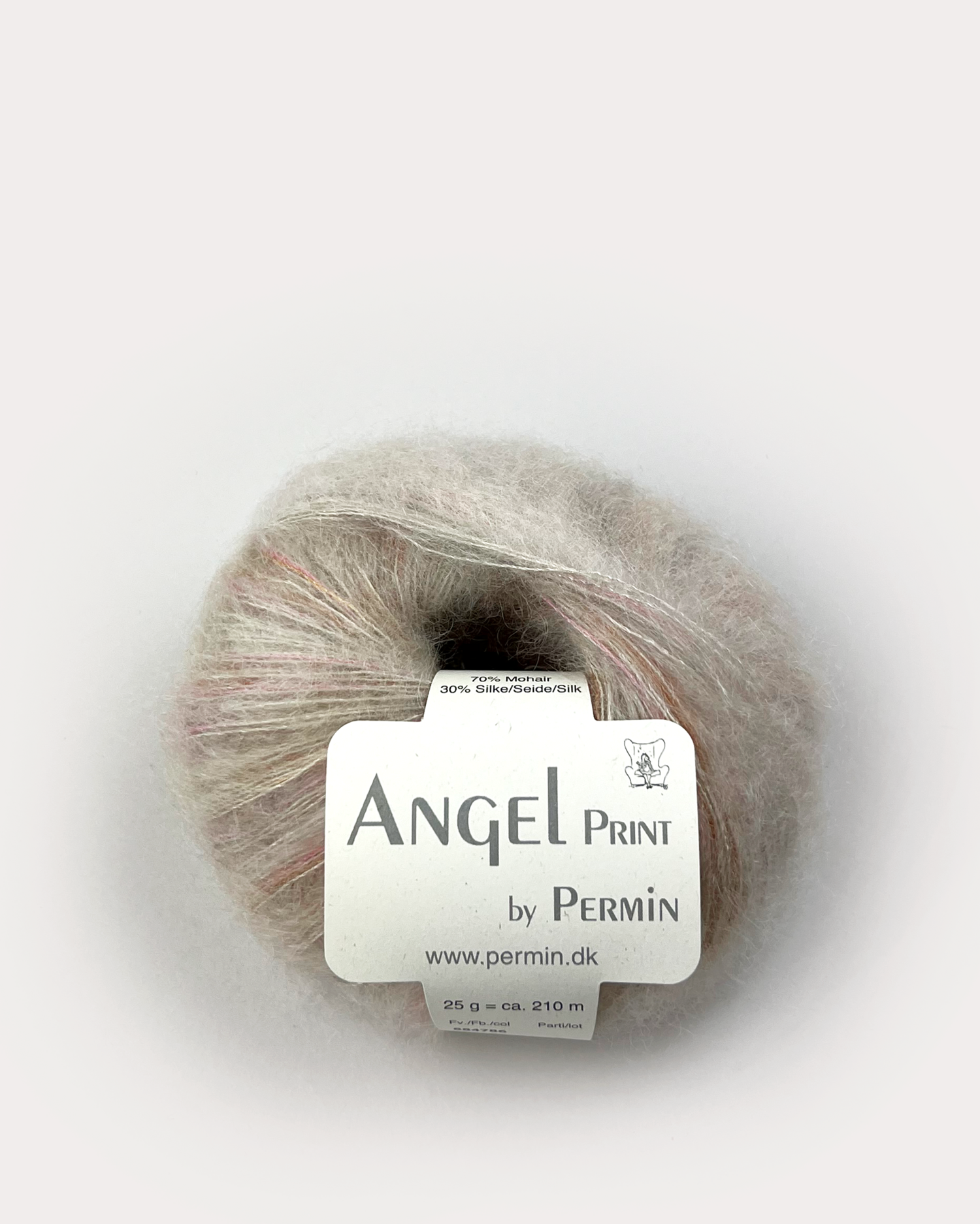 Angel Permin - Mohair og silkegarn - 884769 print Beige Angel Permin - Mohair og silkegarn - 884769 print Beige