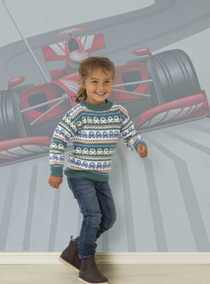 "Broom" Genser - Viking Design 2131-7B Kit - 1-12 År - Viking Alpaca Storm, fra Viking