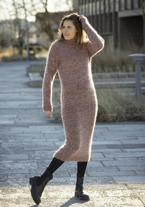 "Flor" Kjole - Viking Design 2313-6 Kit - XS-XXL - Viking Alpaca Storm & Viking kid silk, fra Viking "Flor" Kjole - Viking Design 2313-6 Kit - XS-XXL - Viking Alpaca Storm & Viking kid silk, fra Viking