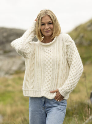 "Jærbu" Genser - Viking Design 2519-2A Kit - XS-XXL - Viking Alpaca Bris, fra Viking