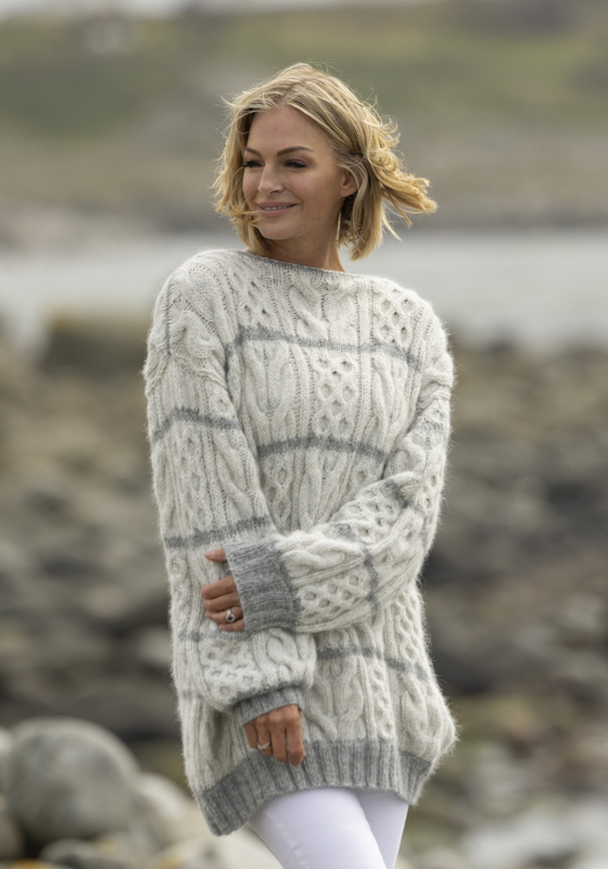 "Jæren" Genser - Viking Design 2519-10 Kit - XS-XL - Viking Alpaca Bris, fra Viking "Jæren" Genser - Viking Design 2519-10 Kit - XS-XL - Viking Alpaca Bris, fra Viking