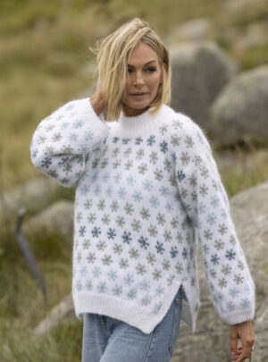 "Myra" Genser - Viking Design 2519-3 Kit - XS-XL - Viking Alpaca Bris, fra Viking