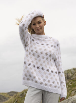 "Myring" Genser - Viking Design 2519-8 Kit - XS-XXL - Viking Alpaca Bris, fra Viking