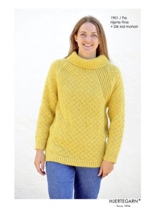 1901/ Fie- Strikkeopskrift - Strikkekit Str XL strikkekit