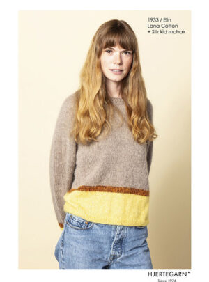 1933/ Elin - Strikkeopskrift - Strikkekit Str L Strikkekit
