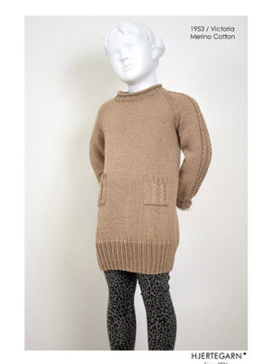 1953/ Victoria - Strikkeopskrift/strikkekit Str 4 år strikkekit