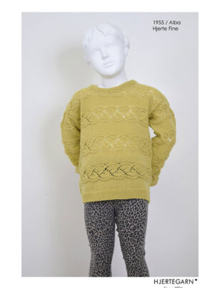 1955 / Alba - Strikkeopskrift - Strikkekit Str 6 år strikkekit