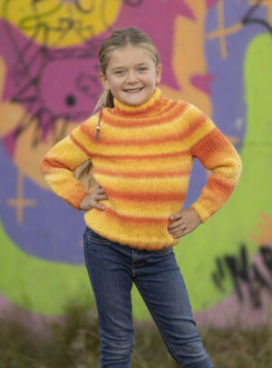 "Albus" Genser - Viking Design 2337-1A Kit - 2-12 år - Viking Alpaca Bris Multi, fra Viking