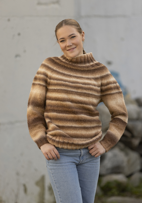 "Albus" genser - Viking Design 2337-4A Kit - XS-XXL - Viking Alpaca Bris Multi, fra Viking "Albus" genser - Viking Design 2337-4A Kit - XS-XXL - Viking Alpaca Bris Multi, fra Viking