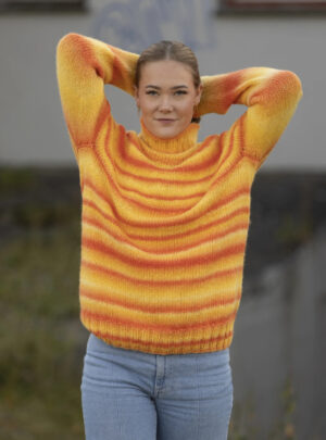 "Albus" genser - Viking Design 2337-4B Kit - XS-XXL - Viking Alpaca Bris Multi, fra Viking