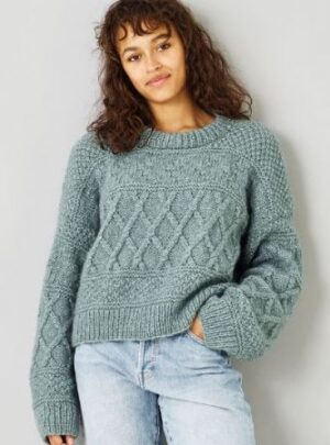 Alice Permin Strikkeopskrift/Strikkekit- OVERSIZE SWEATER MED STRUKTUR- 8962105 8962105 - OVERSIZE SWEATER MED STRUKTUR Str L