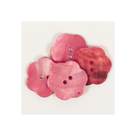 Drops Knap Blomst Rød 25mm 604 - 50 stk Drops Knap Blomst Rød 25mm 604 - 50 stk