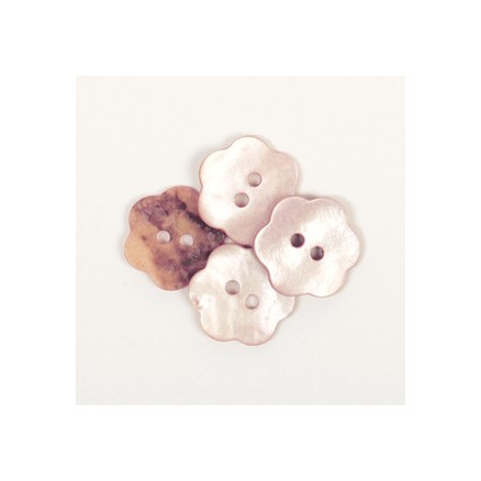 Drops Knap Blomst Rødme 15mm 615 - 50 stk Drops Knap Blomst Rødme 15mm 615 - 50 stk