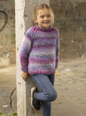 "Futt" Genser - Viking Design 2337-18B Kit - 2-12 år - Viking Alpaca Bris Multi, fra Viking