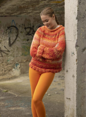 "Futt" genser - Viking Design 2337-10 Kit - XS-XXL - Viking Alpaca Bris Multi, fra Viking