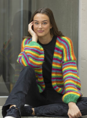"Ginny" cardigan - Viking Design 2340-8 Kit - XS-XL - Viking Alpaca Bris, fra Viking