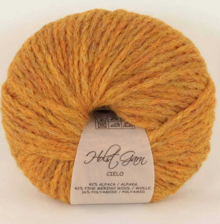 Holst Garn Cielo - 17 Chanterelle, 42% Baby Alpaca/42% Superfine Merino/16% Polyamid, fra Holst Garn Holst Garn Cielo - 17 Chanterelle, 42% Baby Alpaca/42% Superfine Merino/16% Polyamid, fra Holst Garn
