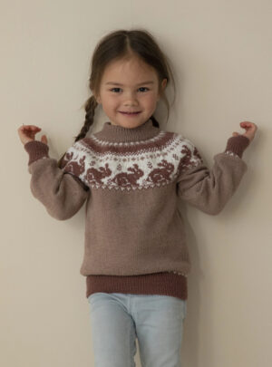 "Kanin" Genser - Viking Design 2314-7 Kit - 1 - 8 år - Viking Baby merino, fra Viking