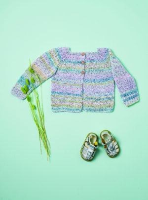 Maja By Permin strikkekit - Retstrikket babytrøje - 891325 3 mdr