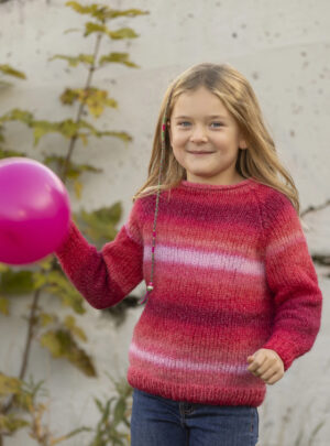 "Maroon" Genser - Viking Design 2337-6A Kit - 2-12 år - Viking Alpaca Bris Multi, fra Viking