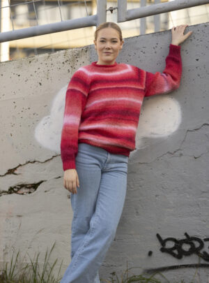 "Maroon" genser - Viking Design 2337-5A Kit - XS-XXL - Viking Alpaca Bris Multi, fra Viking