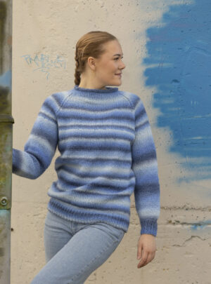 "Maroon" genser - Viking Design 2337-5B Kit - XS-XXL - Viking Alpaca Bris Multi, fra Viking