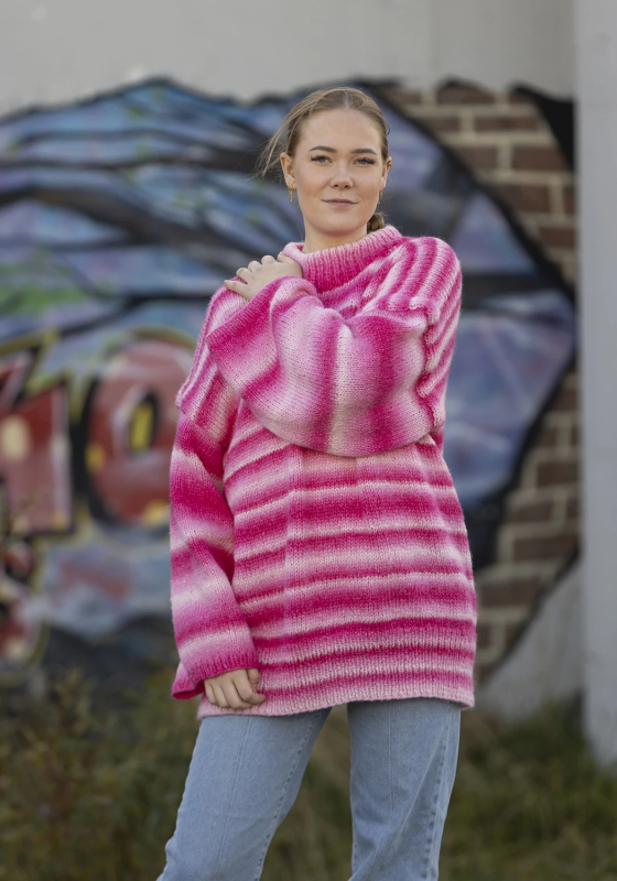 "Pinky" genser - Viking Design 2337-2 Kit - XS-XL - Viking Alpaca Bris Multi, fra Viking "Pinky" genser - Viking Design 2337-2 Kit - XS-XL - Viking Alpaca Bris Multi, fra Viking